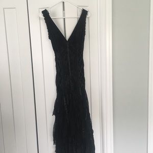 Gothic-inspired black lace gown